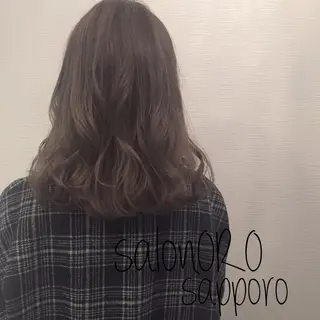 セミロング カラー 池田 真由美のヘアスタイル