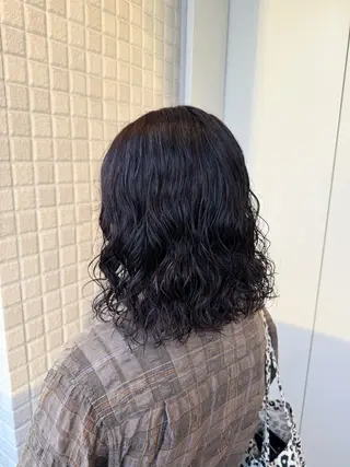 セミロング パーマ 縮毛矯正/エクステ /艶カラー/ヘアメのヘアスタイル