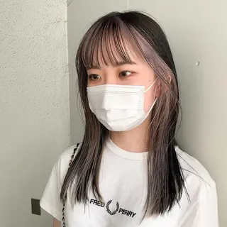 セミロング カラー パーマ 無料カットモデル募集 🌱ひょうがのヘアスタイル