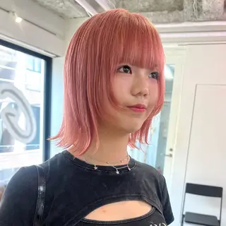 ショート カラー パーマ ヘアアレンジ メンズ 🧨ブリーチー×ボブ レイヤー💎じゅえるのヘアスタイル