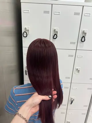 セミロング カラー 💖似合わせカラー レイヤー💖縮毛矯正のヘアスタイル