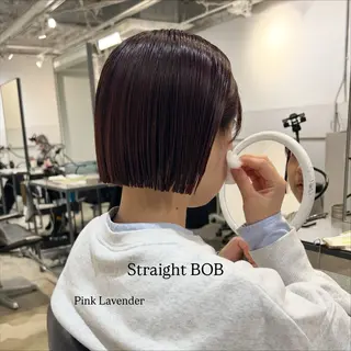 ショート カラー 切りっぱなしBOB 職人💜Anzuのヘアスタイル