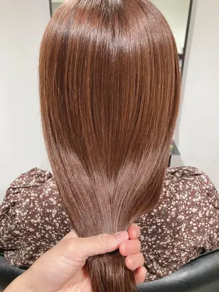 セミロング カラー スキバサミを使わない カット🌼唯🌼のヘアスタイル