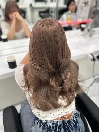 ロング カラー 渋谷人気1位✨カラー 縮毛、髪質改善のヘアスタイル