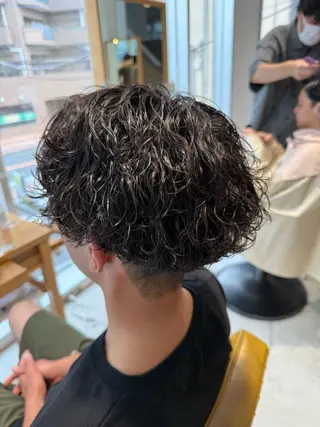 パーマ メンズ 鈴木弥月/大人ボブ× 透明感カラーのヘアスタイル