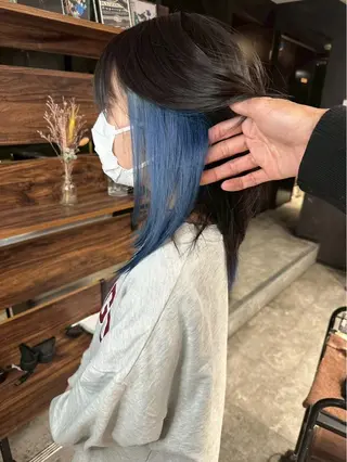 セミロング カラー 💎透明感カラー💎 bAteAu あまねのヘアスタイル