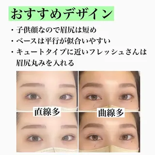 アイブロウ 韓国風眉×顔タイプ 診断® Naoの眉毛・アイブロウイメージ