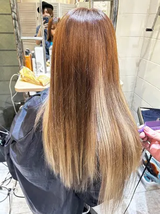 ロング カラー ‼️最新ハネエクステ 原宿のヘアスタイル