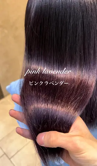 セミロング カラー 縮毛矯正　野口 恵のヘアスタイル