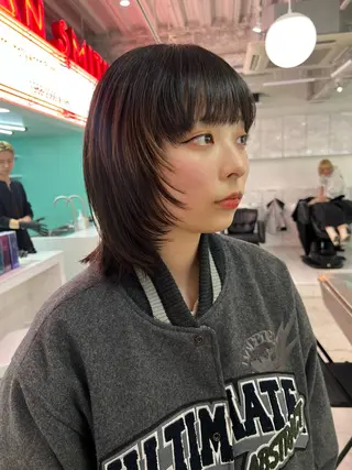 ミディアム 💥ウルフカット デザインあんな💥のヘアスタイル