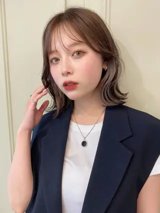 ミディアム カラー 似合わせレイヤー 🇰🇷荒木洋文のヘアスタイル