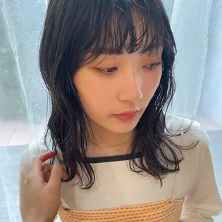 ミディアム カラー 大橋 芽衣のヘアスタイル