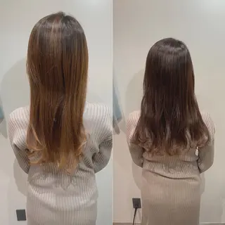 セミロング パーソナルカラー lapiax阿部のヘアスタイル