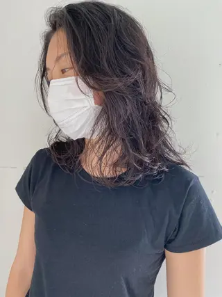 ミディアム パーマ ニュアンスヘア🌔 nanakoのヘアスタイル
