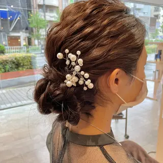 ロング ヘアアレンジ 透明感カラー さきのヘアスタイル