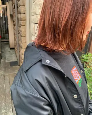ミディアム カラー Libre 西野圭一のヘアスタイル
