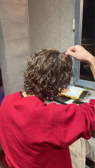 ミディアム パーマ メンズ litbyfifth 濵崎寛太のヘアスタイル