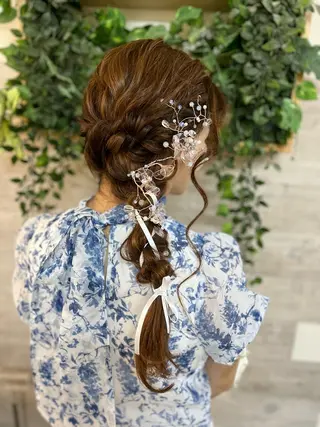 ロング ヘアアレンジ 早朝✨ヘアセット 着付け/清水玲歌のヘアスタイル