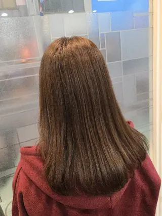 カラー セミロング 暖色🍎透明感カラー 🩵小林かりんのヘアスタイル