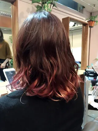 ショート ミディアム セミロング ロング カラー 原宿サロン代表 デザインカラー伊藤卓のヘアスタイル