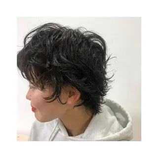ショート パーマ 高山りな🌼 (メンズも可能です)のヘアスタイル
