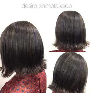 ミディアム カラー 薄田 珠美のヘアスタイル