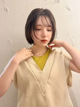 ショート カラー mei|顔まわり ×透明感カラーのヘアスタイル