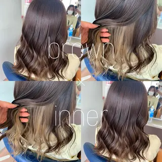 ロング カラー 小澤 志穂のヘアスタイル