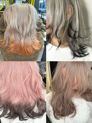 セミロング カラー Giselハヤシ ケンタのヘアスタイル