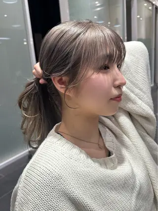 ロング カラー ヘアアレンジ 似合わせ/透明感 カラー/豊中/かこのヘアスタイル