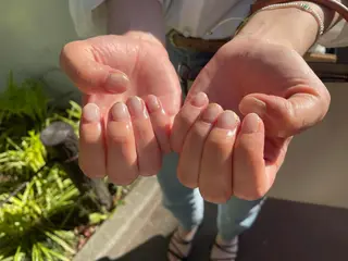 ネイル はばすみれ🎀ﾈｲﾙ 光ﾌｪｲｼｬﾙ ﾍｱのネイルデザイン