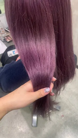 ロング カラー 髪質改善ストレート 🌈似合わせカットのヘアスタイル