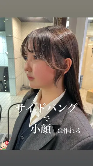 セミロング カラー カットパーマ 🌀あさみのヘアスタイル