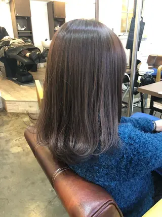 セミロング カラー 【艶髪×韓国風】 毛流れ職人 RYOのヘアスタイル