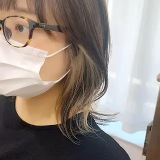 セミロング カラー パーマ ヘアアレンジ メンズ キッズ ネイル マツエク・マツパ レイヤーカット 🌿透け感カラーのヘアスタイル