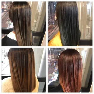 セミロング カラー 髪質改善&ブリーチ 伊勢 祐一郎のヘアスタイル