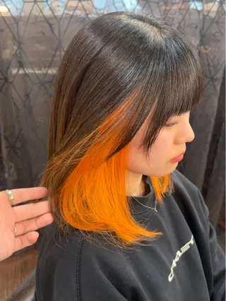 ミディアム カラー men'sモテ 髪🫧ｼｵﾝのヘアスタイル