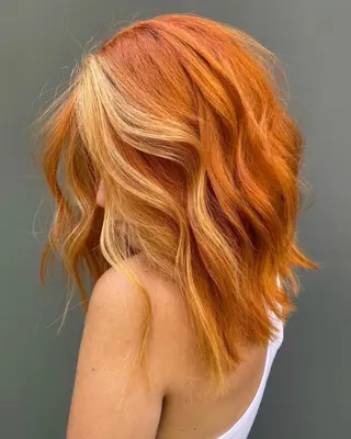 ミディアム カラー パーマ ヘアアレンジ メンズ キッズ ネイル mana 暖色カラーカットのヘアスタイル