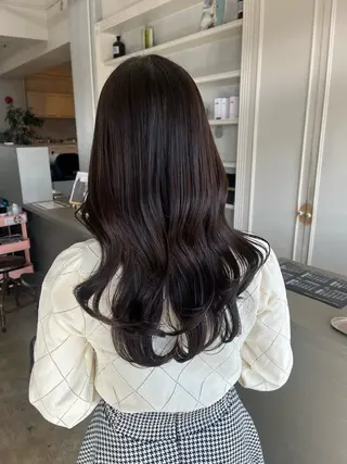 ロング 髪質改善×ブリーチ 無しWカラー🫧天神のヘアスタイル