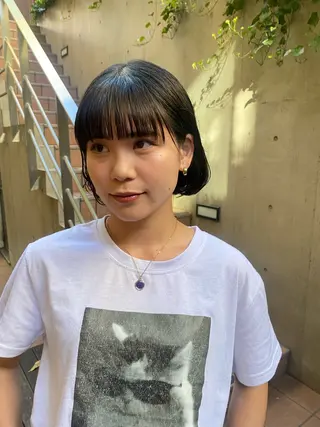 ショート 大人可愛い♡コテ巻き パーマ🌼杉田 萌恵のヘアスタイル