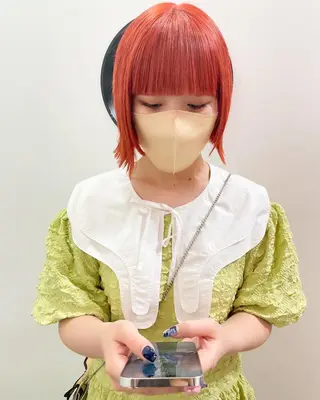 ミディアム カラー パーマ 💖美髪矯正💖 辻未侑のヘアスタイル