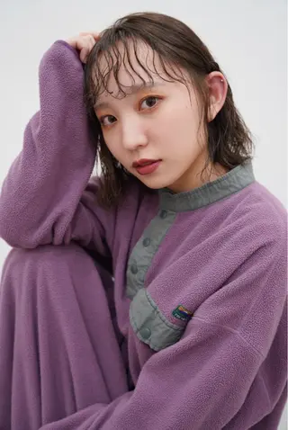 ミディアム カラー パーマ YURAGI🤍 SAEのヘアスタイル