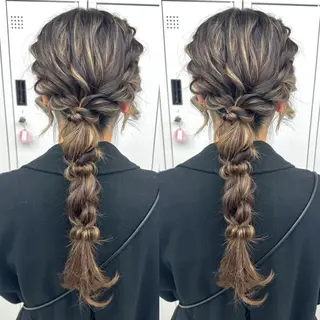ロング ヘアアレンジ ヘアメ🎀推しカラー 🥣横浜/しほ🧸のヘアスタイル