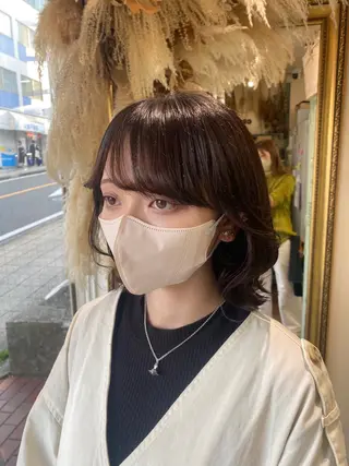 ミディアム カラー 透明感カラー/韓国 ヘア🩶yuri🩵のヘアスタイル