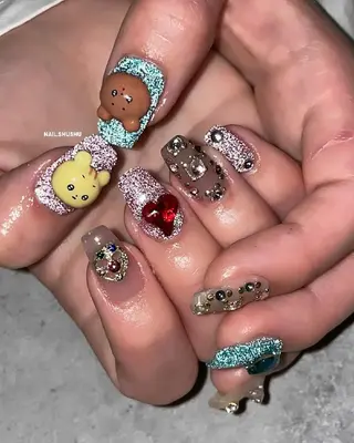 ネイル 3dパーツ/流行り 👧shushu❤️のネイルデザイン