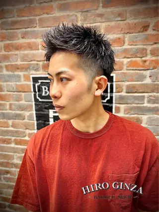 ショート メンズ 大久保 竣太のヘアスタイル