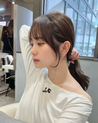 ロング カラー レイヤーカット、ボブ GLROWのヘアスタイル