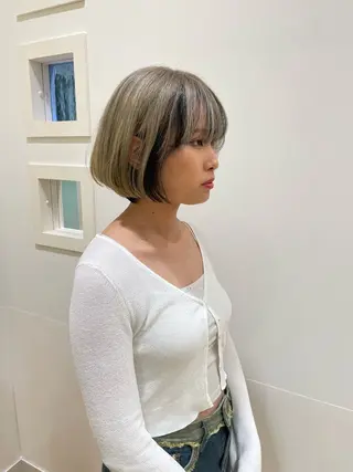 ミディアム カラー 田中 真白のヘアスタイル