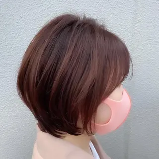 ショート カラー 顔まわりカット🌟 くびれヘア/寺門遥輝のヘアスタイル