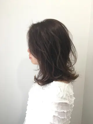 ミディアム カラー パーマ ヘアアレンジ メンズ マツエク・マツパ 境 健助のヘアスタイル